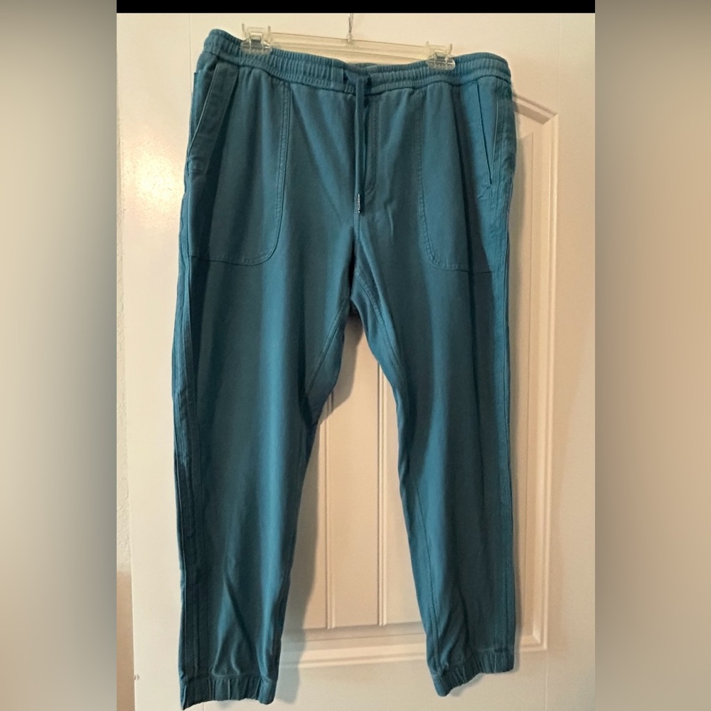 Athleta farallon jogger pants women’s size L: teal color